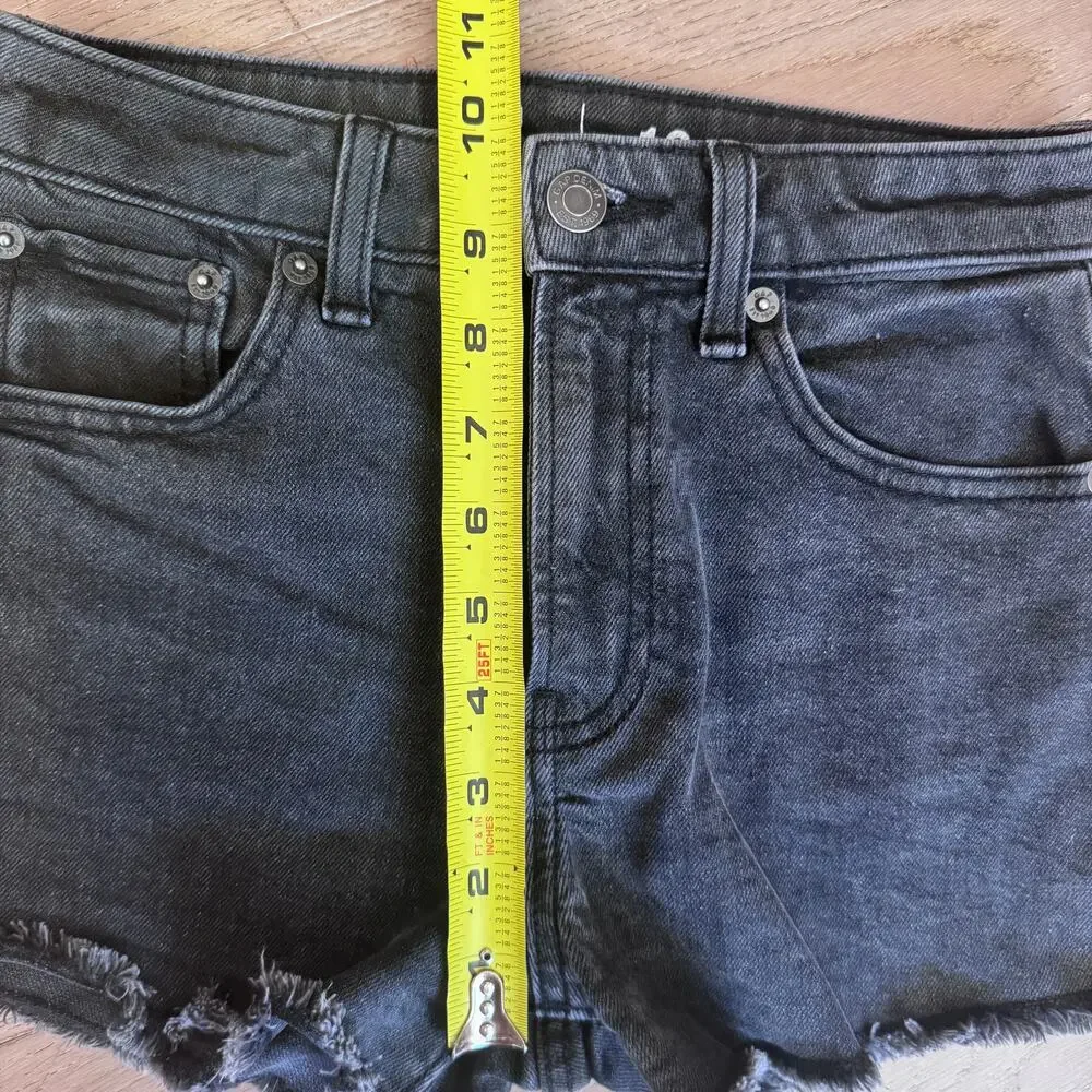 Gap Teen Sky High Denim Shorts in Black Wash size 10